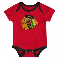 Newborn Chicago Blackhawks Loyal Buddies Three-Pack Bodysuit Set