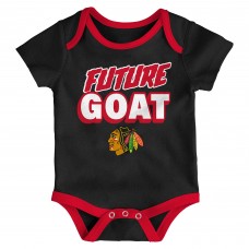 Newborn Chicago Blackhawks Loyal Buddies Three-Pack Bodysuit Set