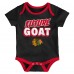 Newborn Chicago Blackhawks Loyal Buddies Three-Pack Bodysuit Set