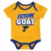 Newborn St. Louis Blues Loyal Buddies Three-Pack Bodysuit Set