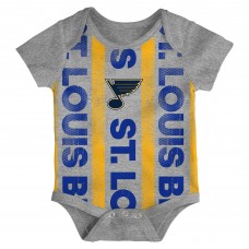 Newborn St. Louis Blues Loyal Buddies Three-Pack Bodysuit Set