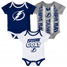 Newborn Tampa Bay Lightning Loyal Buddies Three-Pack Bodysuit Set Newborn Tampa Bay Lightning Loyal Buddies Three-Pack Bodysuit Set