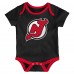 Newborn New Jersey Devils Loyal Buddies Three-Pack Bodysuit Set