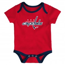 Newborn Washington Capitals Loyal Buddies Three-Pack Bodysuit Set