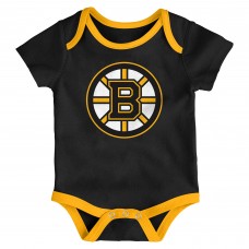 Newborn Boston Bruins Loyal Buddies Three-Pack Bodysuit Set