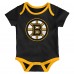 Newborn Boston Bruins Loyal Buddies Three-Pack Bodysuit Set