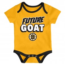 Newborn Boston Bruins Loyal Buddies Three-Pack Bodysuit Set