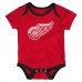 Newborn Detroit Red Wings Loyal Buddies Three-Pack Bodysuit Set