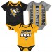 Newborn Pittsburgh Penguins Loyal Buddies Three-Pack Bodysuit Set Newborn Pittsburgh Penguins Loyal Buddies Three-Pack Bodysuit Set