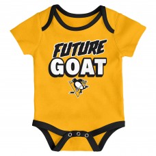 Newborn Pittsburgh Penguins Loyal Buddies Three-Pack Bodysuit Set