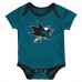 Newborn San Jose Sharks Loyal Buddies Three-Pack Bodysuit Set