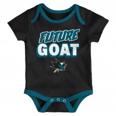 Newborn San Jose Sharks Loyal Buddies Three-Pack Bodysuit Set