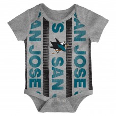 Newborn San Jose Sharks Loyal Buddies Three-Pack Bodysuit Set