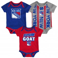 Newborn New York Rangers Loyal Buddies Three-Pack Bodysuit Set Newborn New York Rangers Loyal Buddies Three-Pack Bodysuit Set