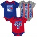 Newborn New York Rangers Loyal Buddies Three-Pack Bodysuit Set