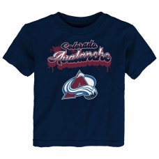 Футболка Toddler Colorado Avalanche Navy Bubbly Script