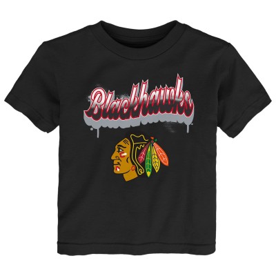 Футболка Toddler Chicago Blackhawks Black Bubbly Script
