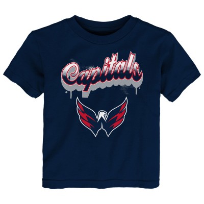 Toddler Washington Capitals Navy Bubbly Script T-Shirt