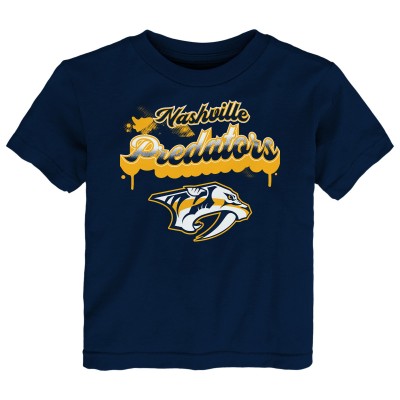 Toddler Nashville Predators Navy Bubbly Script T-Shirt