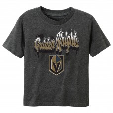 Футболка Toddler Vegas Golden Knights Heather Charcoal Bubbly Script