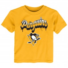 Toddler Pittsburgh Penguins Gold Bubbly Script T-Shirt Toddler Pittsburgh Penguins Gold Bubbly Script T-Shirt