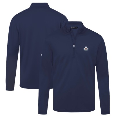 Winnipeg Jets Levelwear Navy Heron Insignia Core Quarter-Zip Jacket