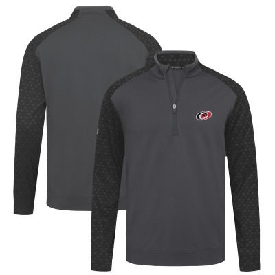 Carolina Hurricanes Levelwear Charcoal Aztec Insignia Core Quarter-Zip Pullover Top