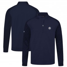 Winnipeg Jets Levelwear Navy Aztec Insignia Core Quarter-Zip Pullover Top