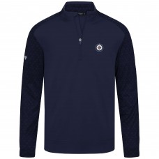 Winnipeg Jets Levelwear Navy Aztec Insignia Core Quarter-Zip Pullover Top