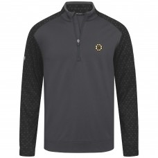 Кофта на короткой молнии Boston Bruins Levelwear Charcoal Aztec Insignia Core