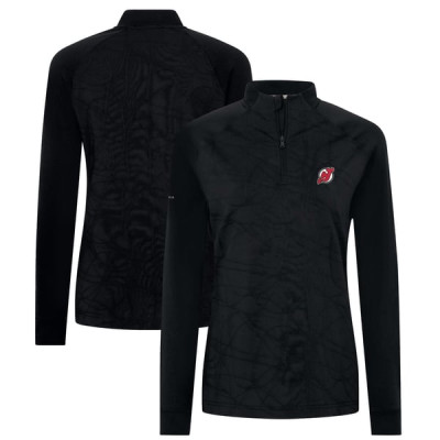 Женская джерси New Devils Levelwear Black Amethyst Insignia Core Quarter-Zip Jacket