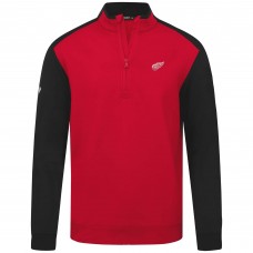 Detroit Red Wings Levelwear Red Bayou Insignia Core Quarter-Zip Pullover Top