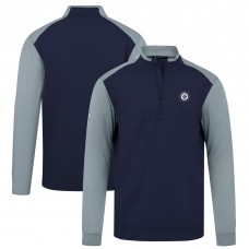 Winnipeg Jets Levelwear Navy Bayou Insignia Core Quarter-Zip Pullover Top