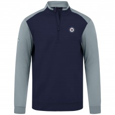 Winnipeg Jets Levelwear Navy Bayou Insignia Core Quarter-Zip Pullover Top