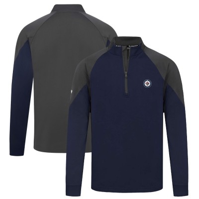 Winnipeg Jets Levelwear Navy Cadet Insignia Core Quarter-Zip Pullover Top