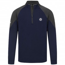Winnipeg Jets Levelwear Navy Cadet Insignia Core Quarter-Zip Pullover Top