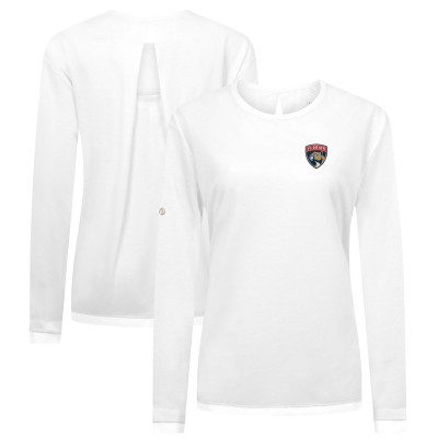 Футболка с длинным рукавом Florida Panthers Levelwear Womens Sequoia Primary Logo - White