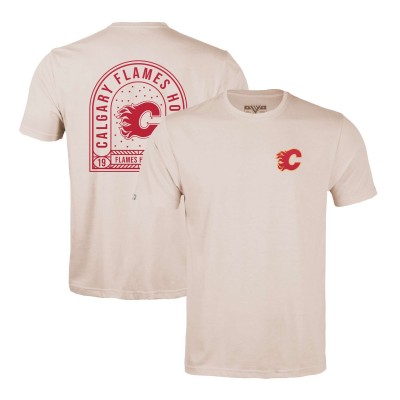 Calgary Flames Levelwear Khaki Richmond Stained Glass T-Shirt
