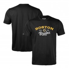 Футболка Boston Bruins Levelwear Black Richmond Ice Wall