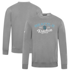 Seattle Kraken Levelwear Gray Zane Ice Wall Pullover Sweatshirt