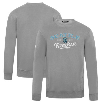 Seattle Kraken Levelwear Gray Zane Ice Wall Pullover Sweatshirt