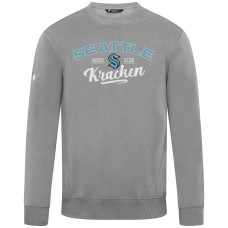 Seattle Kraken Levelwear Gray Zane Ice Wall Pullover Sweatshirt