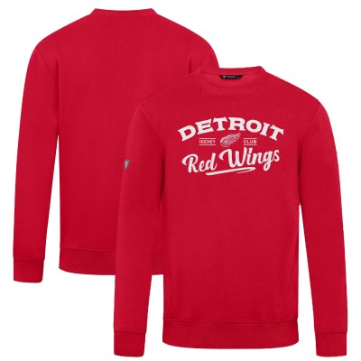 Detroit Red Wings Levelwear Red Zane Ice Wall Pullover Sweatshirt