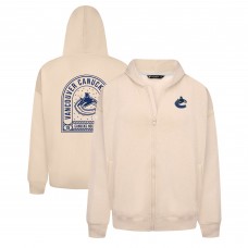 Vancouver Canucks Levelwear Khaki Uphill Stained Glass Full-Zip Hoodie Jacket