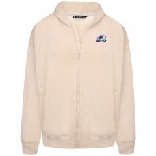 Толстовка на молнии Colorado Avalanche Levelwear Khaki Uphill Stained Glass Jacket