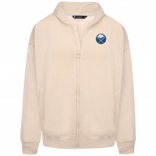 Buffalo Sabres Levelwear Khaki Uphill Stained Glass Full-Zip Hoodie Jacket