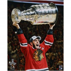 Jonathan Toews Chicago Blackhawks Autographed Fanatics Authentic 16 x 20 2015 Stanley Cup Champions Raising Cup Photograph