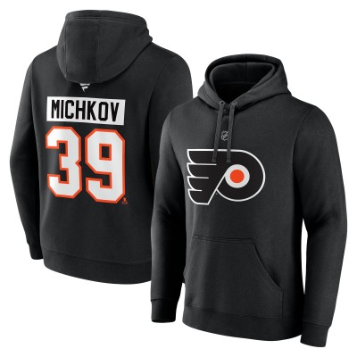 Толстовка Matvei Michkov Philadelphia Flyers Fanatics Authentic Stack Name & Number Tri-Blend - Black