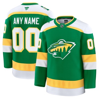 Именная игровая джерси Minnesota Wild Fanatics Alternate Premium Custom - Green
