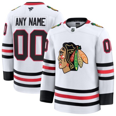 Именная игровая джерси Chicago Blackhawks Fanatics Away Premium Custom - White